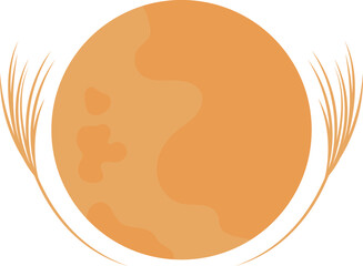 Happy Mid Autumn Festival Full Moon Icon