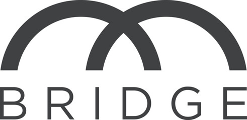 Simplistic minimalist bridge logo vector illustration