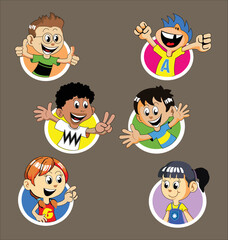 cute characters in the form of vector graphics,
suitable for design related to children's world and various design work