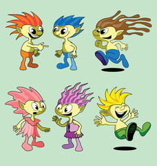 Naklejka premium cute characters in the form of vector graphics, suitable for design related to children's world and various design work