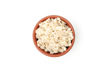 Concept of Orthodox Christmas food, Kutya, isolated on white background