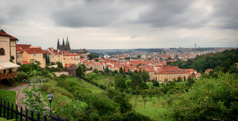 Obraz na płótnie Canvas Praga Panorama z punktu widokowego