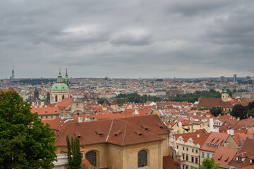Fototapeta na wymiar Praga Panorama z punktu widokowego