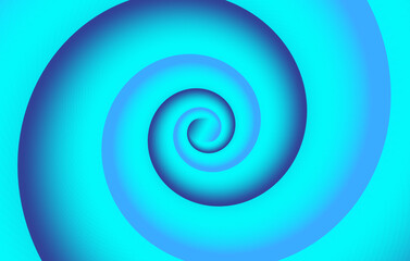 Fototapeta na wymiar cyan blue Fibonacci ratio spiral circular multicolor gradient