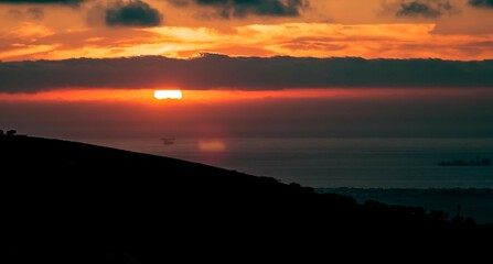 sunset over the sea