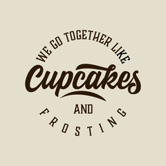 Simple Circle Typography Quote in Cupcake Theme