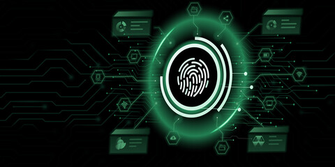 fingerprint integrated in a printed circuit, internet banking, cibil score, loan and profit design