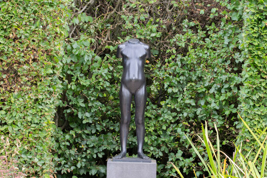 Statue Standing Girl At Muiden The Netherlands 31-8-2021