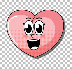 Heart with face expression