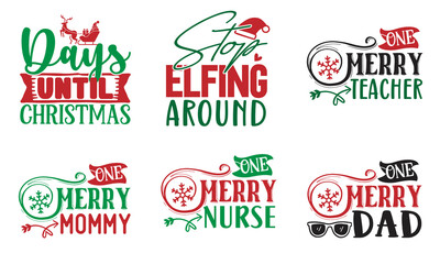 Christmas Quotes SVG Designs Bundle