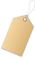 blank price tag isolated