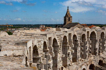 View of the roman arena of Arles, France