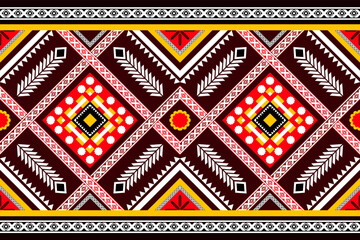 Abstract ethnic geometric pattern design for background or wallpaper.