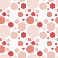 Abstract dots seamless pattern vector. Circle shapes geometric backdrop illustration. Wallpaper, graphic background, fabric, textile, print, wrapping paper or package design.