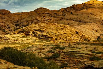 landscape of the mountains in the desert