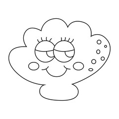 Seashell line icon