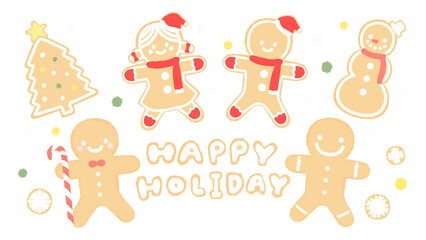 Holiday gingerbread cookie PNG set🎁