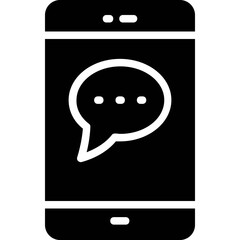 Mobile chat Vector Icon