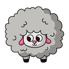 Cartoon sheep icon.