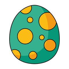 Fototapeta premium easter egg cartoon spring decoration icon.