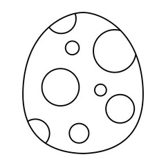 Fototapeta premium Flat line easter egg icon