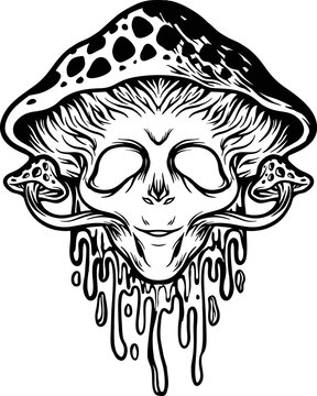 recommend clip art: Mushroom headed alien Outline Vector illustrations for your work Logo, mascot merchandise t-shirt, stickers and Label designs, poster, greeting cards advertising business company or brands.