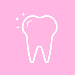 Dental logo Template vector illustration icon design tooth icon. Modern denistry logo. Perfect tooth with stars.	
