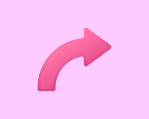 Realistic arrow 3d icon design illustrations. 3d render vector design concept