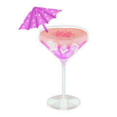 Watercolor cocktail.