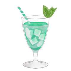 Watercolor cocktail.
