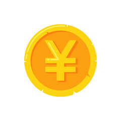 illustration of a Japanese Yen coins. business or financial illustration vector graphic asset