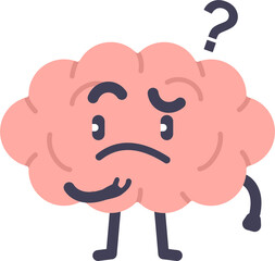 Brain Cartoon Character Curious