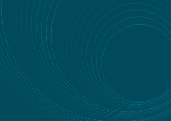 Hi-tech blue abstract background with dotted curved wavy lines. Vector digital art design