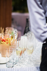 catering drinks on the table