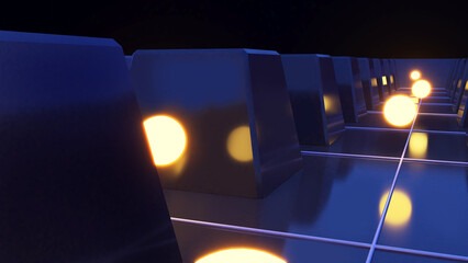 Abstract Concept Background Image Semiconductor nanotechnology and electron structure.,The position of electrons in a semiconductor structure.,3d rendering