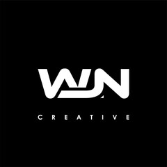 WJN Letter Initial Logo Design Template Vector Illustration