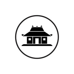 Joglo traditional house logo icon, traditional house from java indonesia