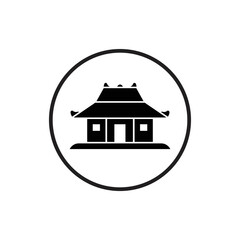 Joglo traditional house logo icon, traditional house from java indonesia