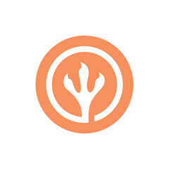 Animal claw logo design, chicken claw icon, bird claw symbol - vector