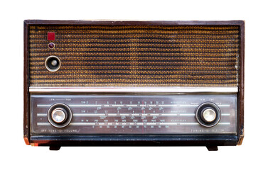 Vintage Radio isolate ,retro technology