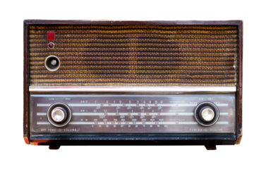 Vintage Radio isolate ,retro technology
