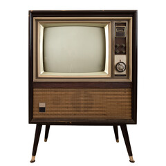 Vintage television - old TV isolate for design ,retro technology