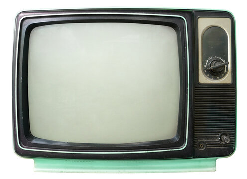 Vintage television - old TV isolate, retro technology
