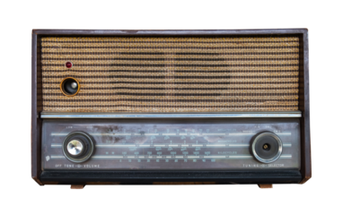 Vintage Radio. retro trechnology isolate