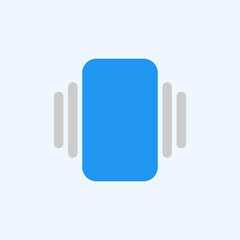 Vibration icon in flat style about user interface, use for website mobile app presentation