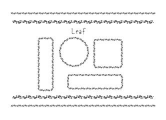 葉っぱのフレームセット