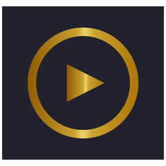 Gold play icon