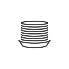 Pancakes stack line icon
