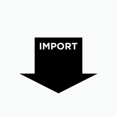 Import Data Icon. Transfer Document Symbol - Vector.   