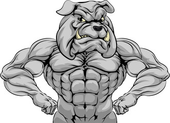 Tough Bulldog Mascot